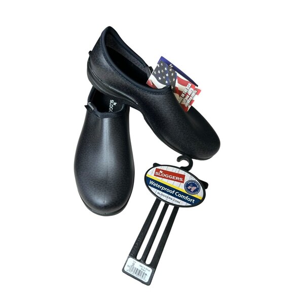 NEW Sloggers Comfort Rain and Garden Shoe Black Men\'s Sz 9 Slip On Cushioned NWT main image 5
